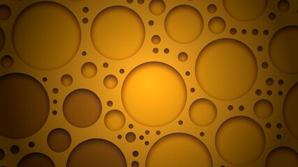 Illustration of a orange background with circles