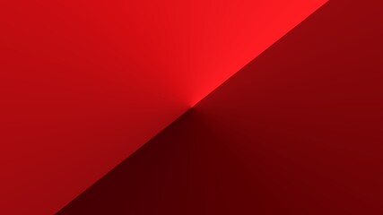 Illustration of a red background divided into two parts with effects
