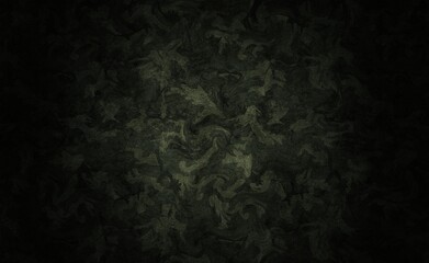 Illustration of dark abstract background with camouflage pattern