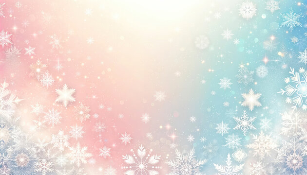 Winter background with snowflakes. Christmas and New Year concept. Geneative ai.