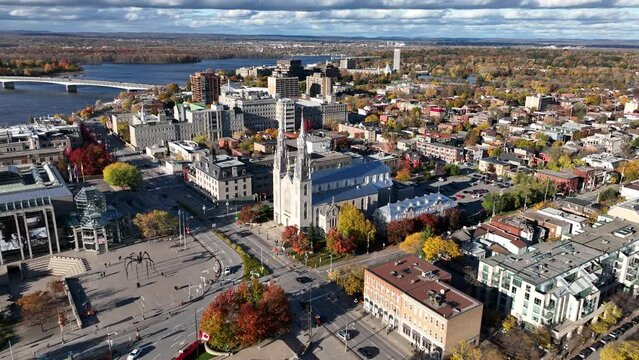 Aerial view of Beautiful Ottawa Ontario Canada in the Fall