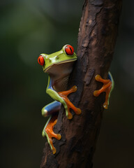 red eyed tree frog