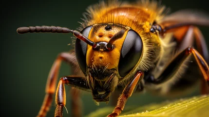 Fototapete Rund close up of a bee © toomi123