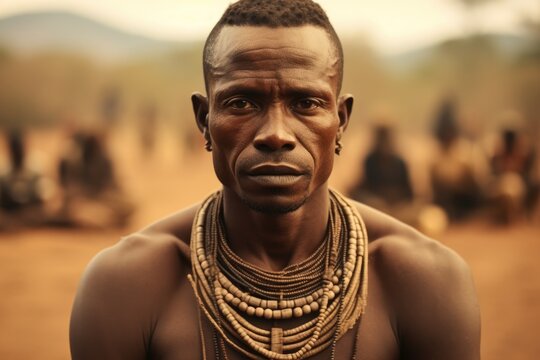 African Zulu man, Tribe.