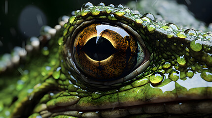 Closeup reptile eye