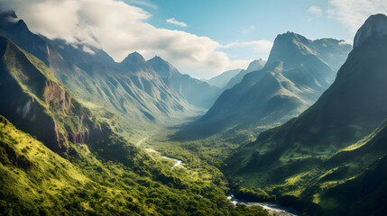 Tropical mountains in South America - obrazy, fototapety, plakaty