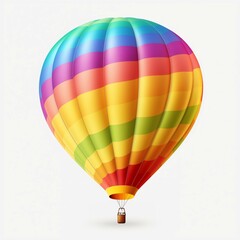 Naklejka premium multicolor air baloon, on white background