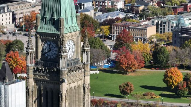 Aerial view of Beautiful Ottawa Ontario Canada in the Fall
