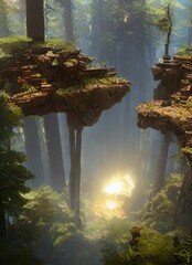 morning in the forest