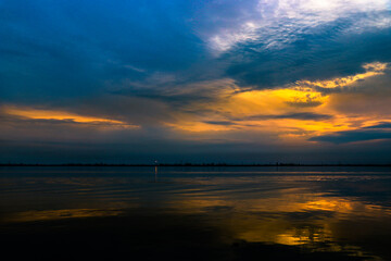 sunset over the ocean