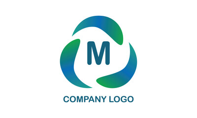 Modern, simple, colorful letter M logo. Vector monogram template, company brand, emblem, sign