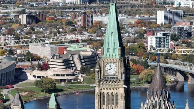Aerial view of Beautiful Ottawa Ontario Canada in the Fall