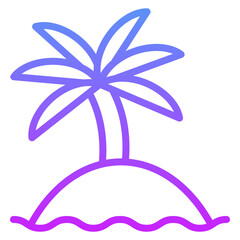 Fototapeta na wymiar Palm Island Icon
