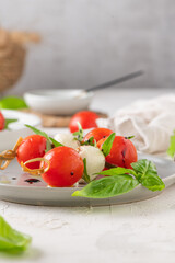Traditional Italian salad- caprese salad skewer
