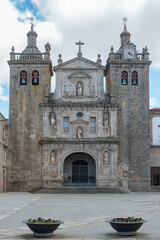 View at the Cathedral and Cloister building in Viseu. The origins of the city of Viseu date back to the Celtic period. - obrazy, fototapety, plakaty