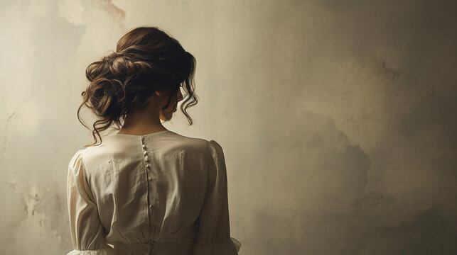 Graceful Elegance: An Elegant Woman with a Stylish Hairstyle