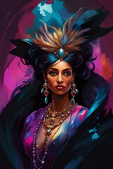 portrait of a fancy woman