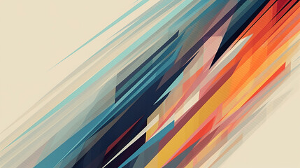 Abstract drawing of digital diagonal lines in soft colors. Illustration of a background with irregular diagonal lines in varying colors.