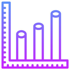 Cylindrical Bars Icon