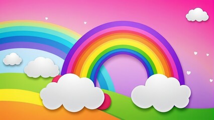Fototapeta premium Rainbow themed background/wallpaper