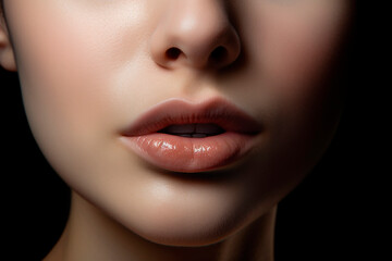 Naklejka premium macro shot of colorful beautiful lips from a female model
