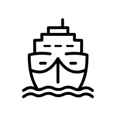 ship, boat - vector icon