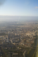 Obraz premium Aerial view on the city center of Paris