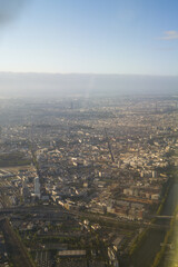 Aerial view on the city center of Paris