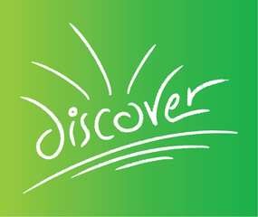 discover word in green background. discover logo