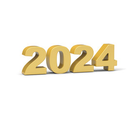 New Year 2024, 3d rendering