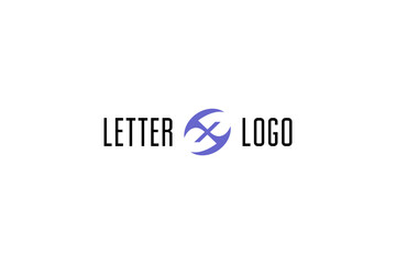 Fototapeta premium Letter X template abstract minimalist logo design solution