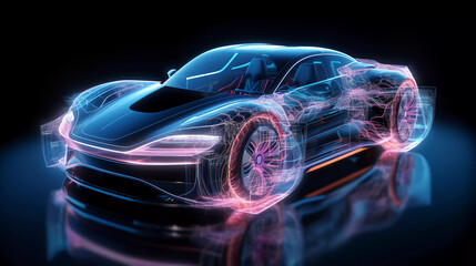 concept car of a futuristic vehicle