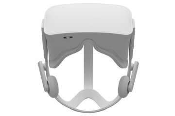 Virtual reality glasses isolated on white monochrome background. 3d render