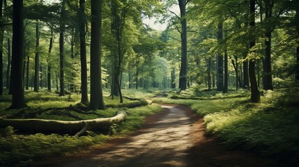 Obraz premium Tranquil Forest Path