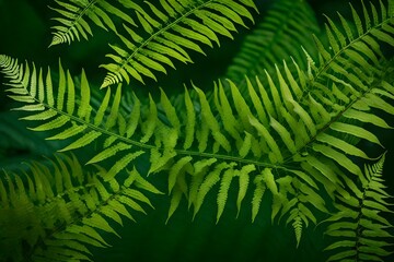 green fern leaves