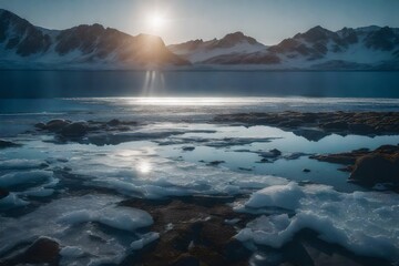 sunrise over the lake