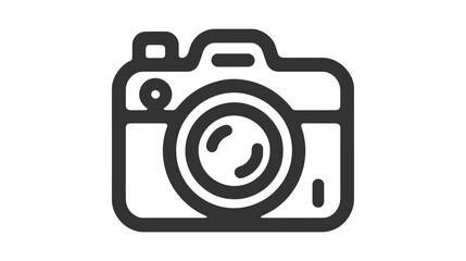 Photo camera linear vector icon isolated on white background