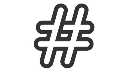 Hashtags Icon Flat tweet vector social media community sign