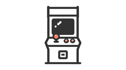 Arcade game machine line icon.