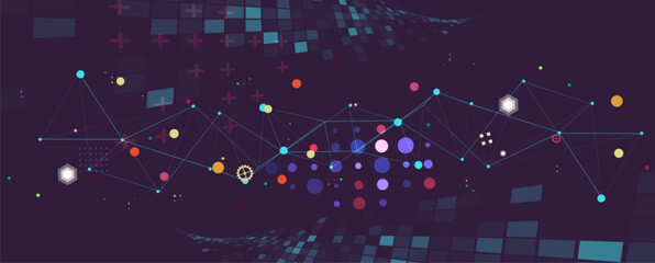 Technology abstract futuristic background for internet business. Big data concept.