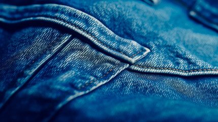 Jeans pockets. blue jeans macro texture background. - Powered by Adobe