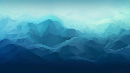 Fototapeta na wymiar Blue Peaks: Stylized Interpretation of Mountainous Terrain in Hues of Blue