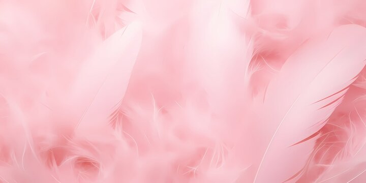 Soft pink feathers texture background. Swan Feather. © Arnik
