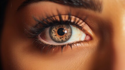Naklejka premium The Window to the Soul: Close-Up of a Human Eye