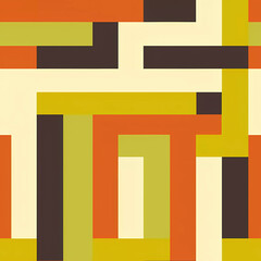 60s and 70s mid century pattern, Generative AI