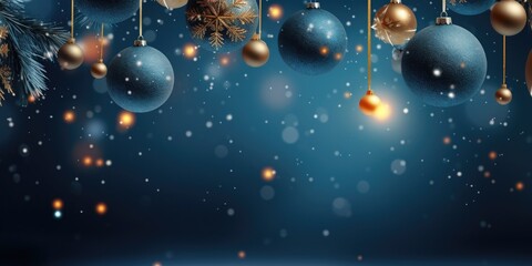A festive scene with a bunch of Christmas balls hanging from a tree. This image can be used to create a cheerful holiday atmosphere.