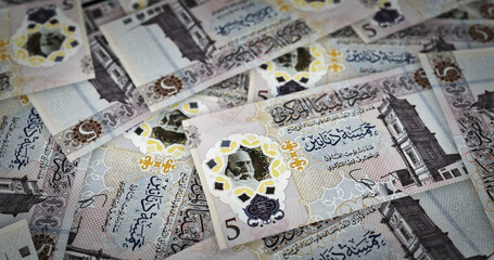 Libya Dinar note money printing concept 3d illustration