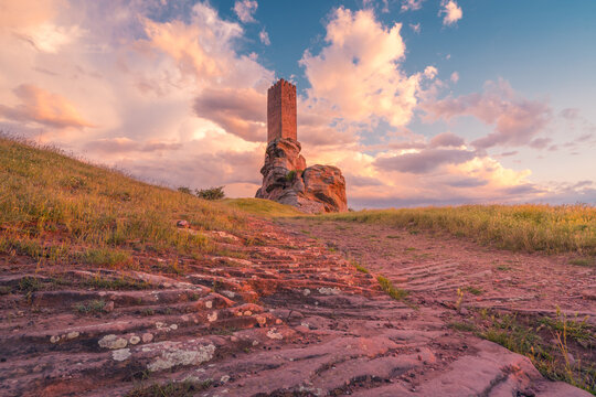 Sunset at the ancient tower
