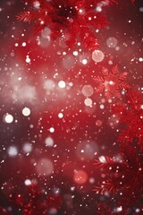 A festive background featuring red and white colors with beautiful snowflakes. Perfect for holiday-themed designs and decorations