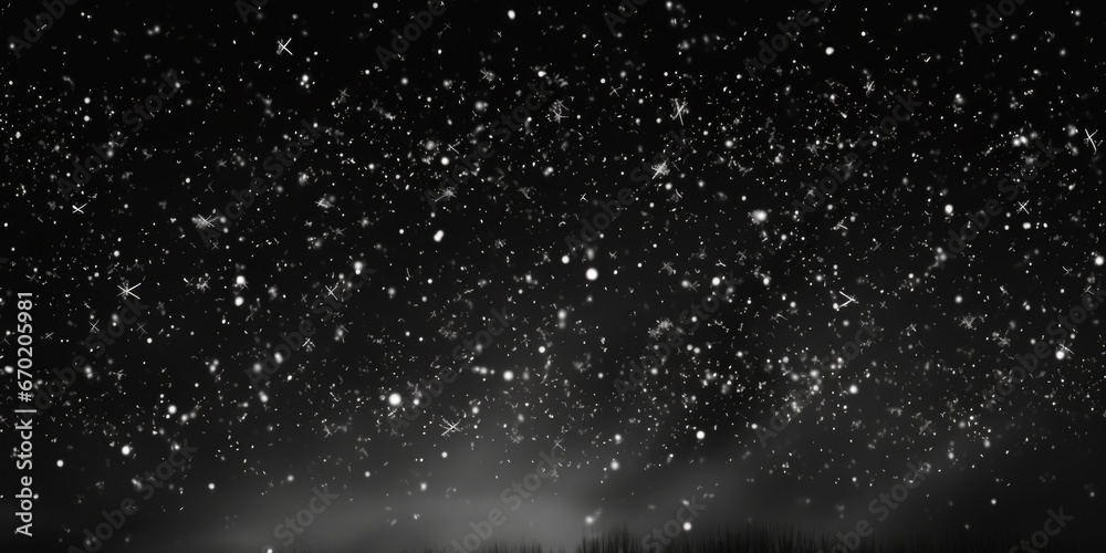 Aufkleber a captivating black and white photo capturing the beauty of falling snow. perfect for adding a touch